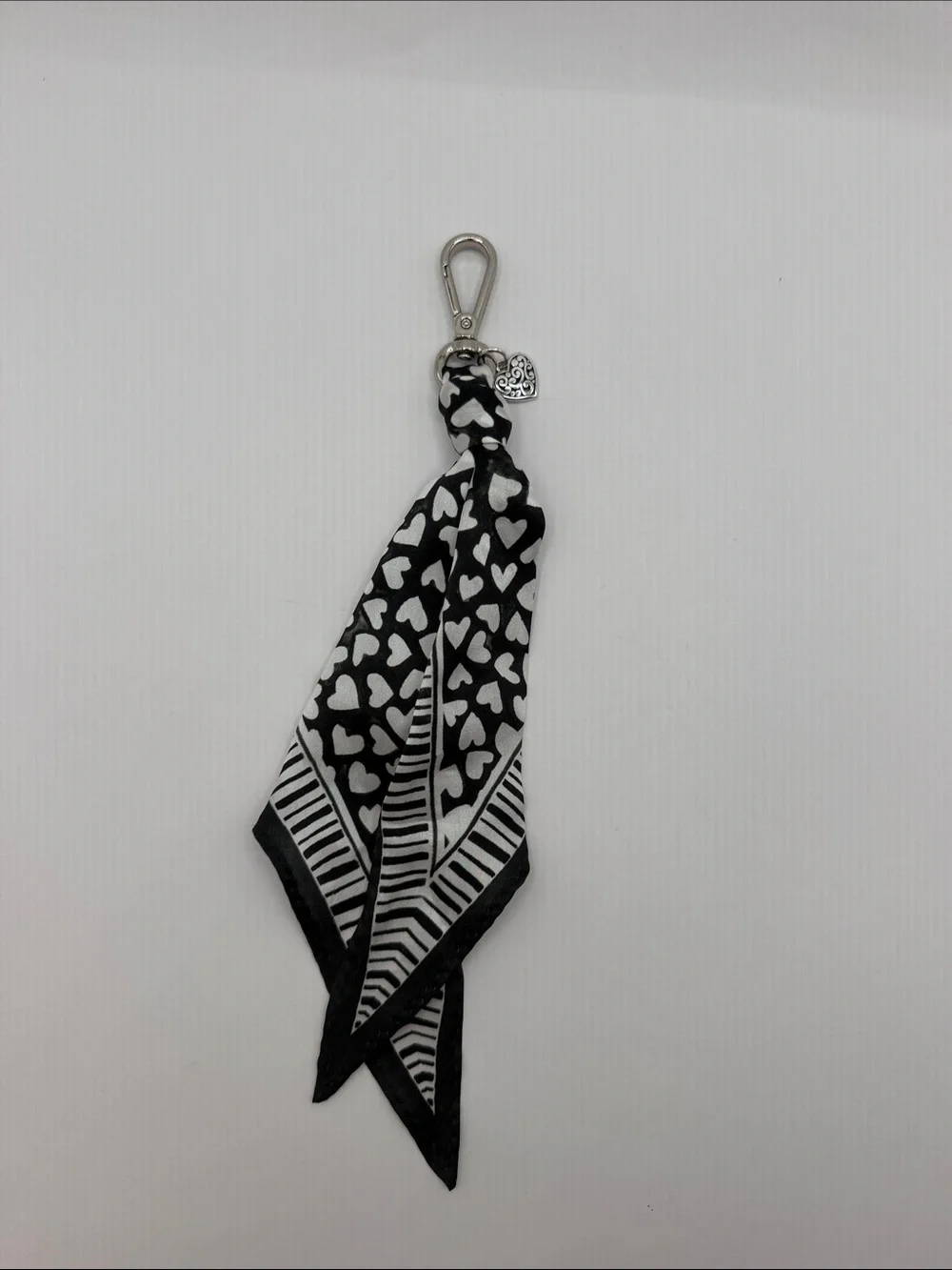Brighton Fashionista Open Hearts Scarf Keychain or Purse Charm